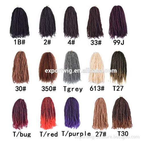 18'' Afro Kinky Twist Crochet Braids Hair Extension Synthetic Braiding Hair Crochet Braid Afro